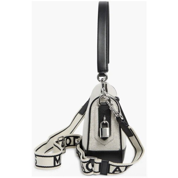 New Marc Jacobs Convertible Canvas Shoulder Bag Beige /Black - Picture 3 of 6